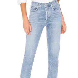 Agolde Riley High Rise Straight Crop